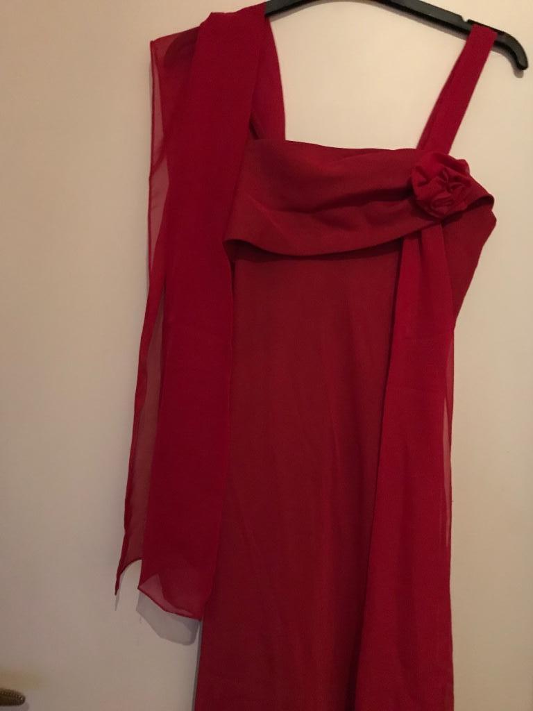 Robe de soirée longue doublée avec chale t.S/XS, Vêtements | Femmes, Robes, Enlèvement, Comme neuf, Taille 36 (S), Rouge