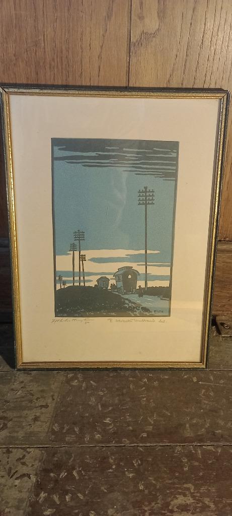 Gravure Eric Hesketh HUBBARD, 22x30, n393, Enlèvement ou Envoi, Gravure