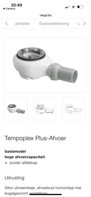 Siphon de receveur de douche de 90 mm de haut neuf, Enlèvement, Neuf