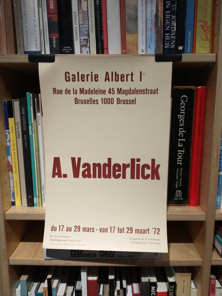 Armand Vanderlick, Galerie Albert 1er,  1972 affiche, Enlèvement ou Envoi, Comme neuf