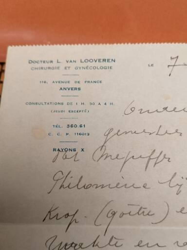 Medisch attest 1942 diagnose, arts signatuur takszegels, Verzenden, Overige soorten, Overige typen
