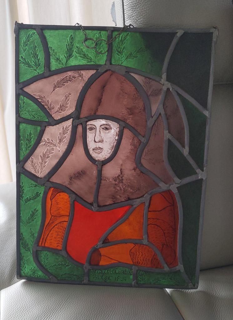 Gesigneerd glas in lood, Ophalen, Gebruikt, Overige typen, Glas in lood