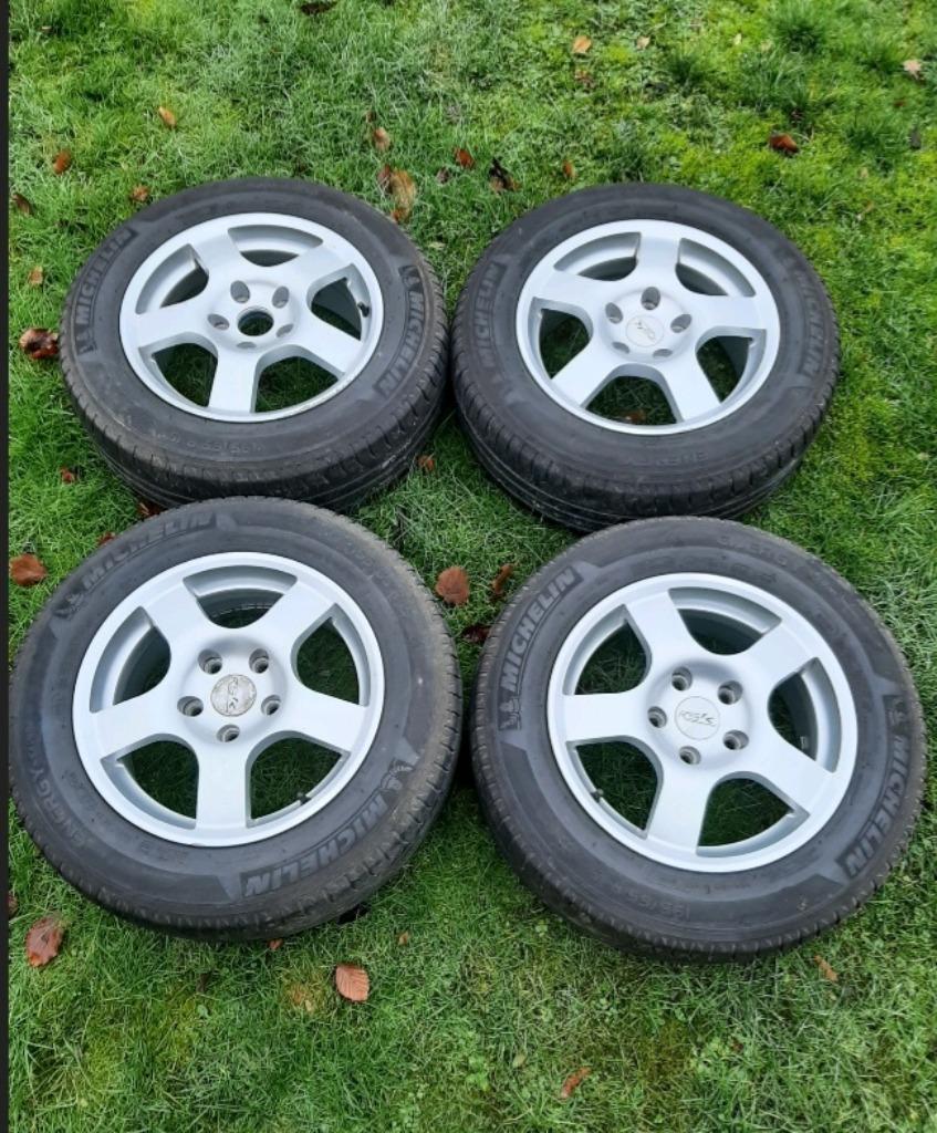 4 jantes alliage 15 pouces 5x112, Autos : Pièces & Accessoires, Enlèvement, Utilisé, Volkswagen