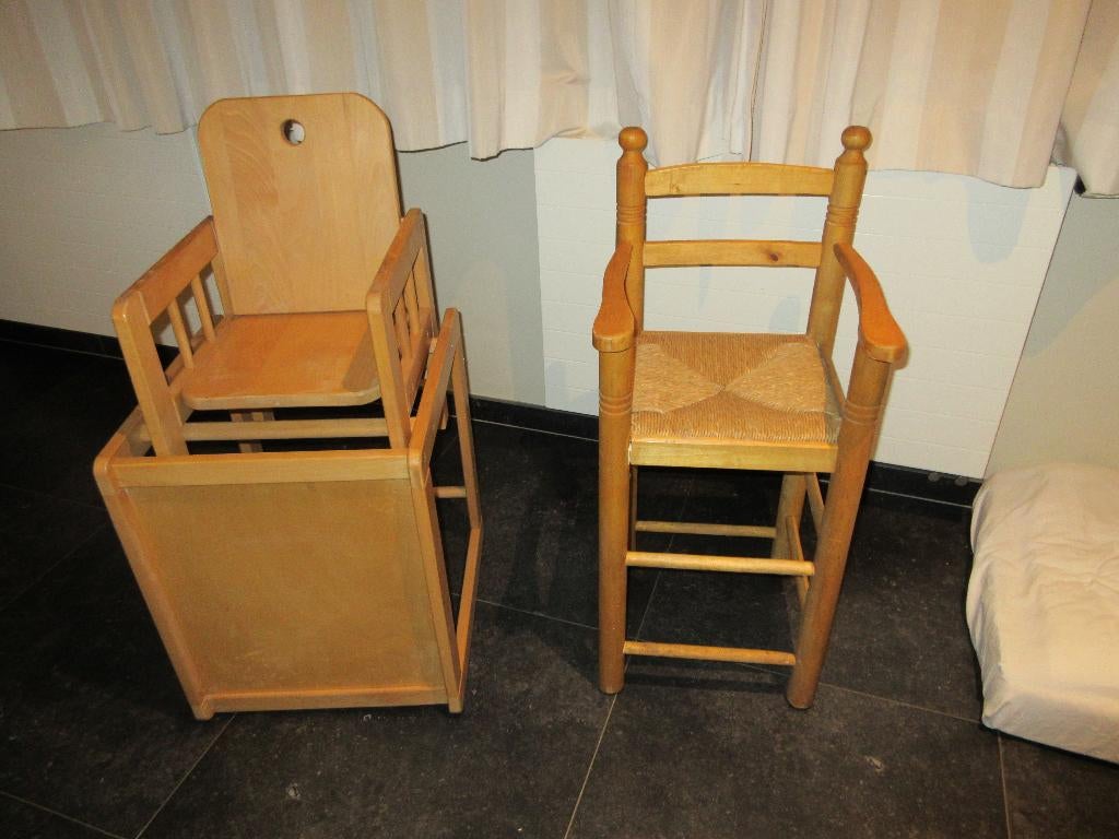 Chaise pour enfant chaise en bois avec paille et bois, Enlèvement