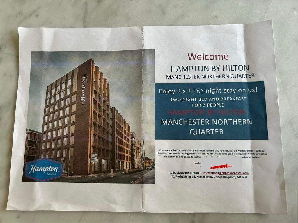 Cadeaubon Hampton by Hilton, Tickets en Kaartjes, Twee personen, 2 overnachtingen