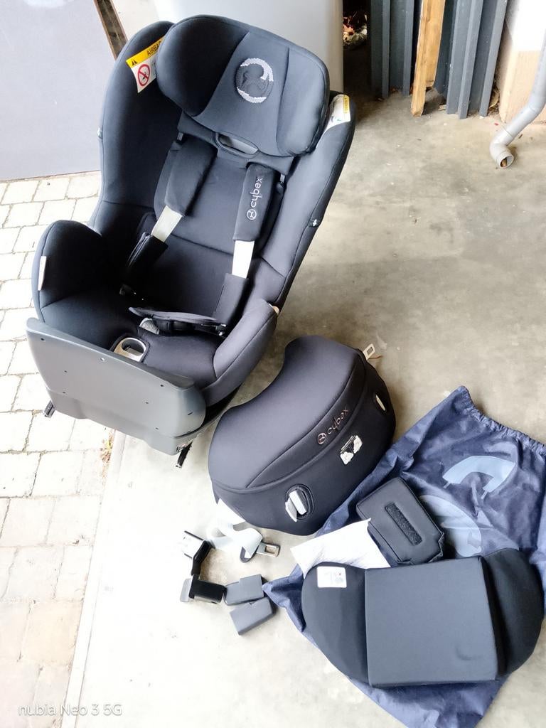 Kit complet Cybex Sirona Q i-size noir, Enfants & Bébés, Sièges auto, Utilisé, Autres marques, 0 à 18 kg, Isofix, Dossier amovible