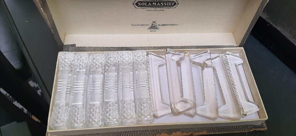 Porte-couteaux en cristal antique, Enlèvement ou Envoi