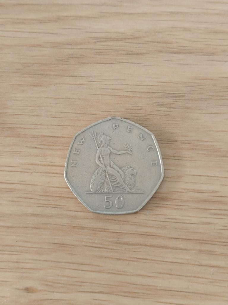 Pièces de monnaie de 50 pence de 1969 Elisabeth 2, Postzegels en Munten, Munten | Europa | Euromunten, Ophalen