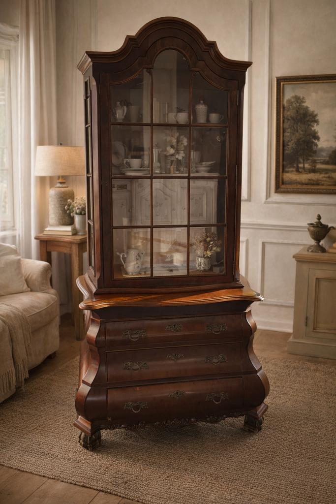 klassieke buikkast / vitrinekast, Ophalen