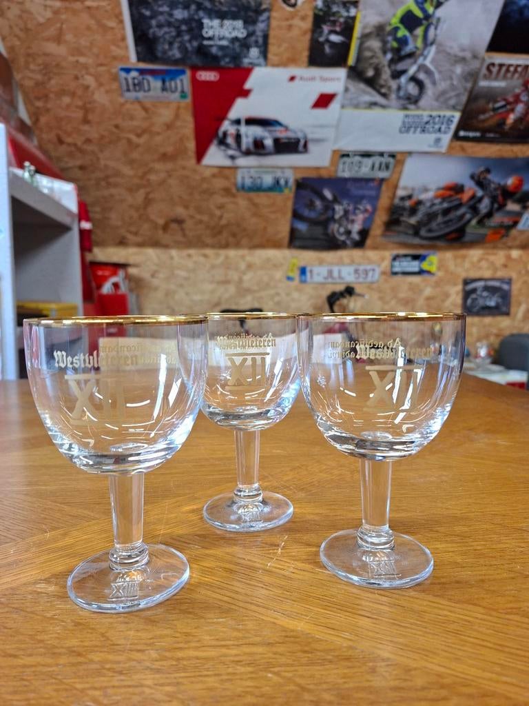 Degustatieglaasjes Westvleteren XII, Verzamelen, Glas en Drinkglazen, Ophalen of Verzenden, Zo goed als nieuw, Bierglas
