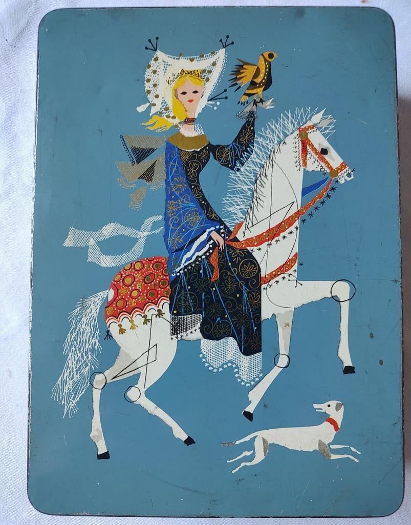 Vintage blikken doos ,Verkade fabriek, Ophalen of Verzenden, Gebruikt, Verkade