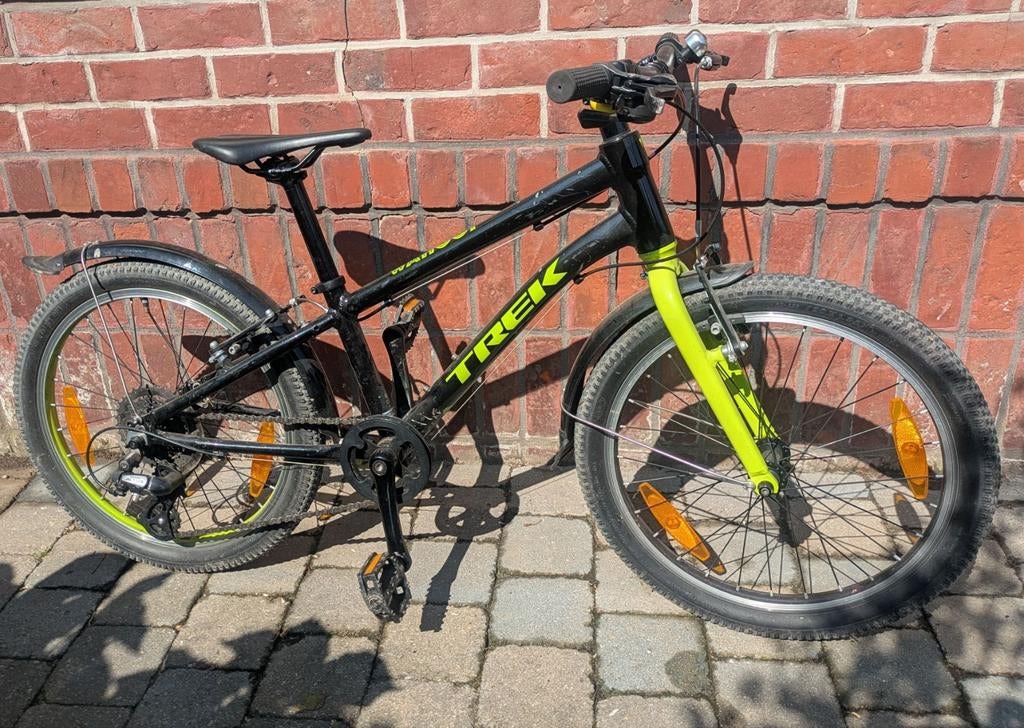 Jongensfiets kleuter trek wahoo geel, Ophalen, 22 inch, Gebruikt, Versnellingen