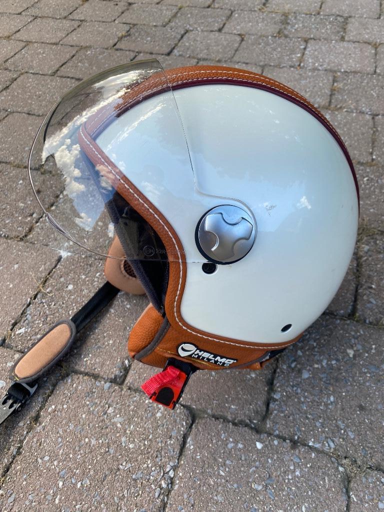 Helm Peledura White/brown Large, Fietsen en Brommers, Ophalen, Zo goed als nieuw, Large, Overige merken