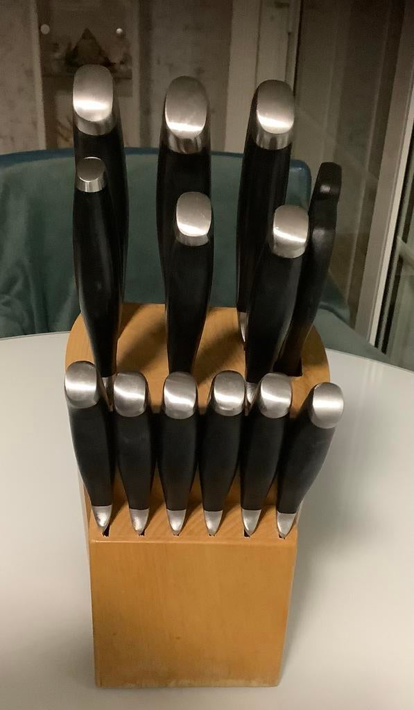 Set de couteaux 14 pièces avec bloc Qulinar Professional, Enlèvement ou Envoi, Comme neuf