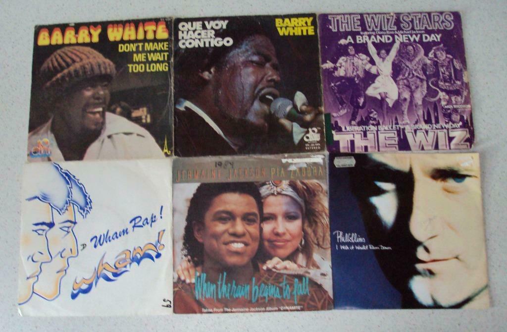 Part 30 - 5 Singeljes van Barry White , The Wiz Stars, Wham,, Cd's en Dvd's, Ophalen of Verzenden, Gebruikt, Overige formaten