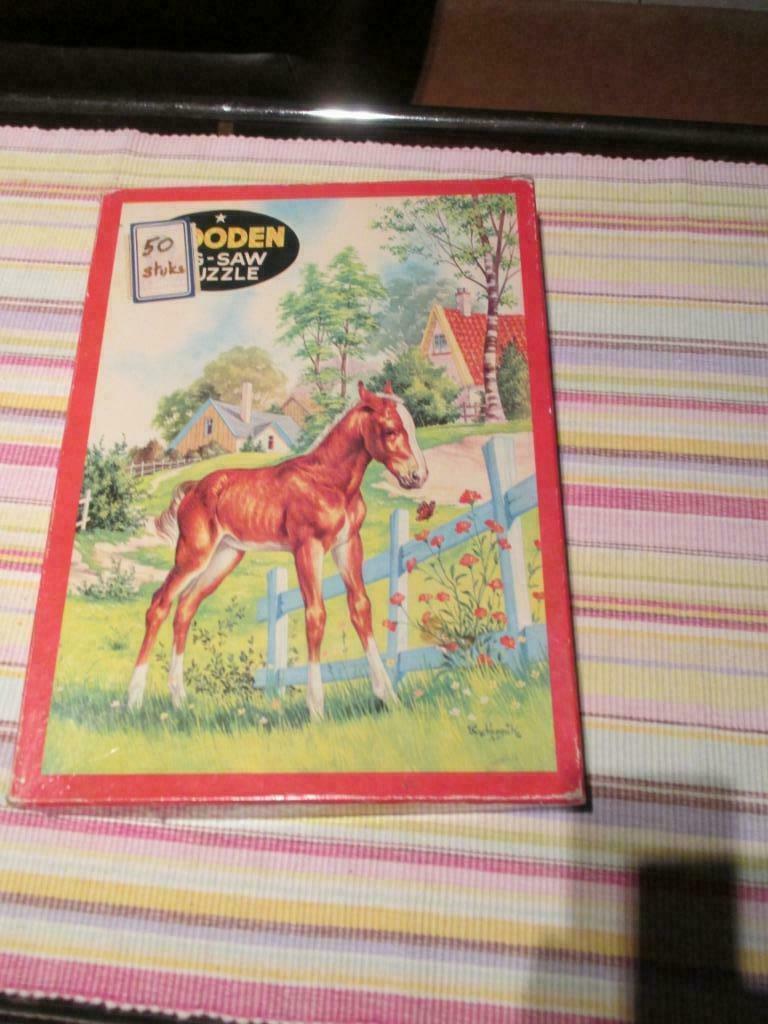 Vintage Houten puzzel, Ophalen of Verzenden, Gebruikt