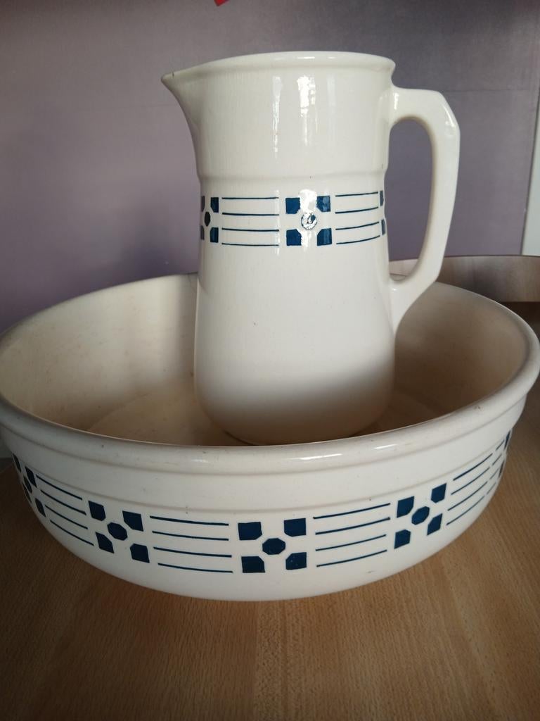 Vintage waskom en kruik, Antiek en Kunst, Ophalen