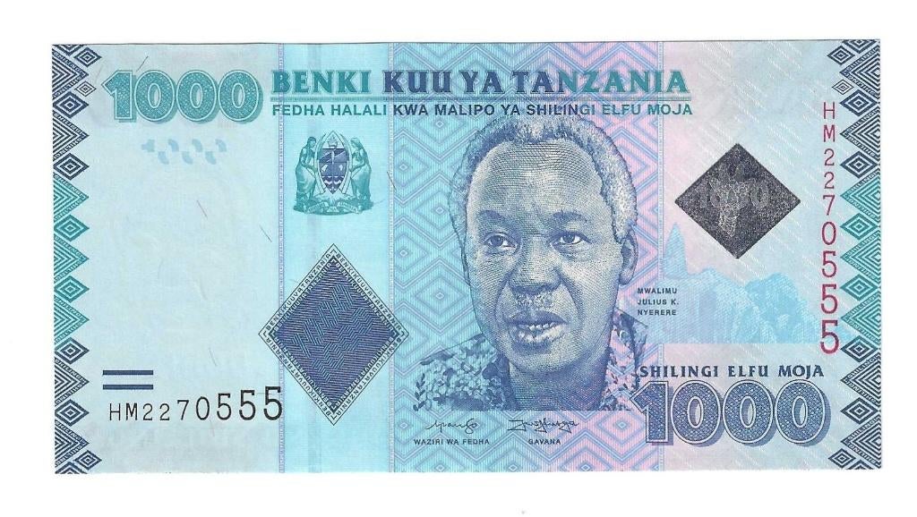 Tanzania, 1000 Shilingi ND(2019), UNC., Postzegels en Munten, Bankbiljetten | Afrika, Ophalen of Verzenden, Tanzania, Los biljet