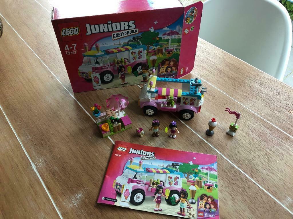Lego Friends Junior 10727 Emma's Ice Cream Truck, Ophalen of Verzenden, Zo goed als nieuw, Complete set, Lego