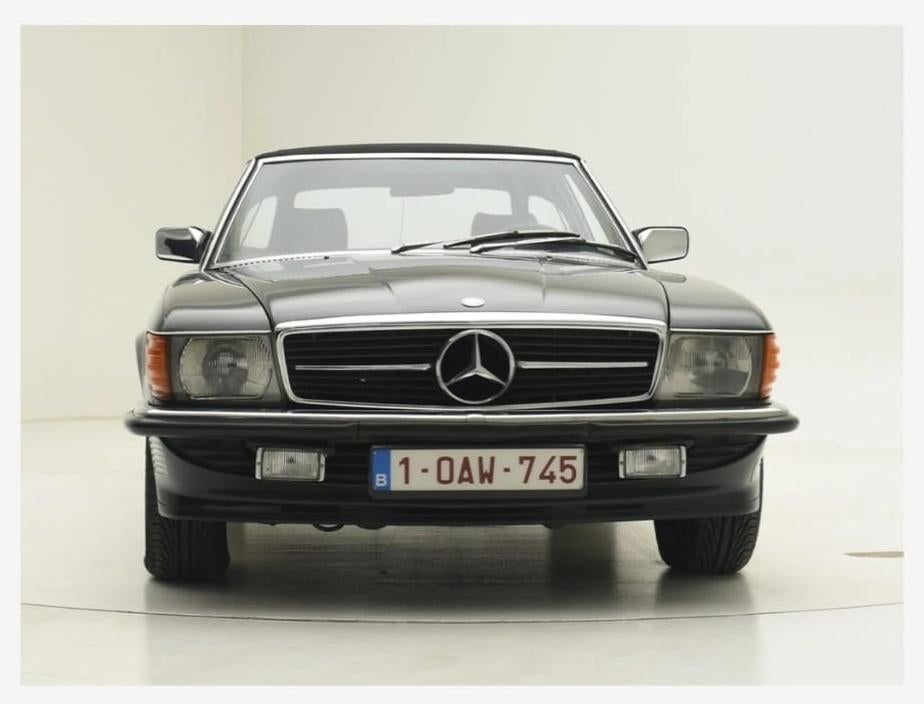 Mercedes SL 300   Bj 1986, Auto's, Automaat, Cabriolet, Zwart, Leder