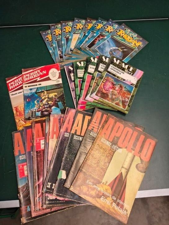 diverse vintage science fiction tijdschriften, Ophalen, Gelezen