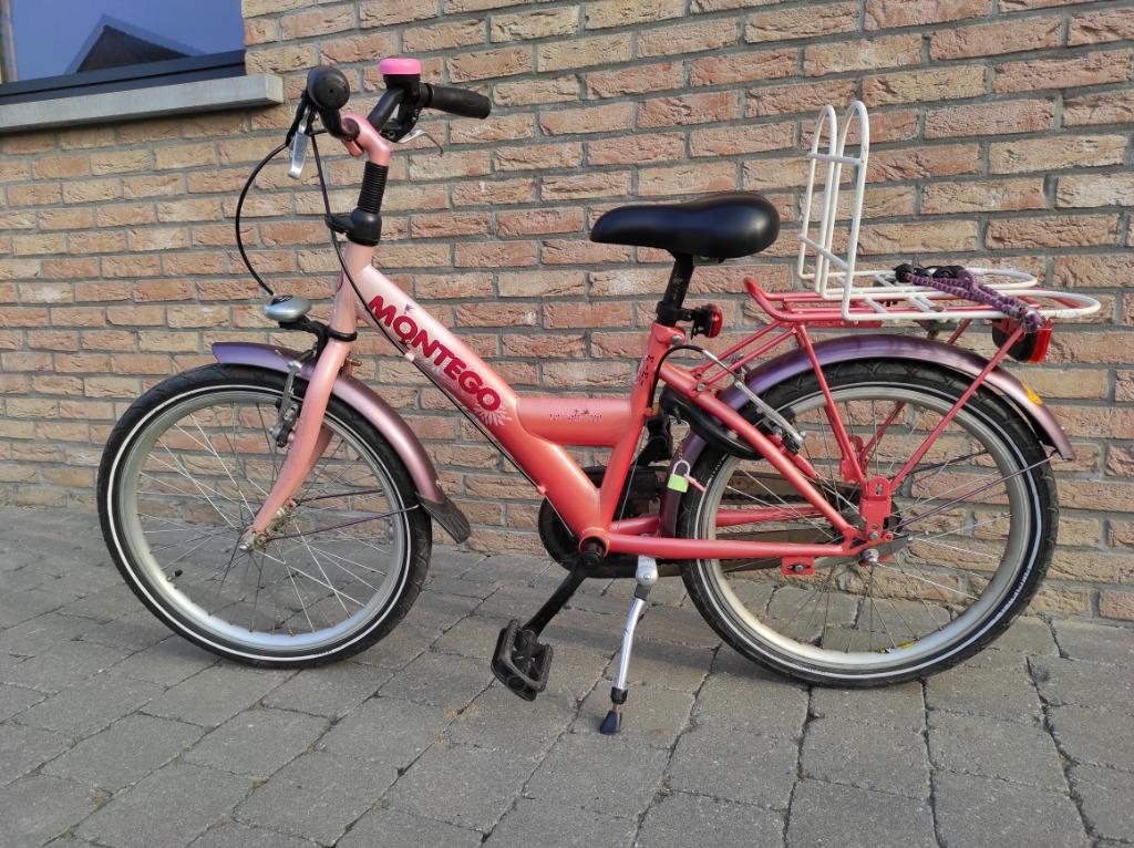 Kinderfiets, Vélos & Vélomoteurs, Montego, Utilisé, Frein à main, 20 pouces