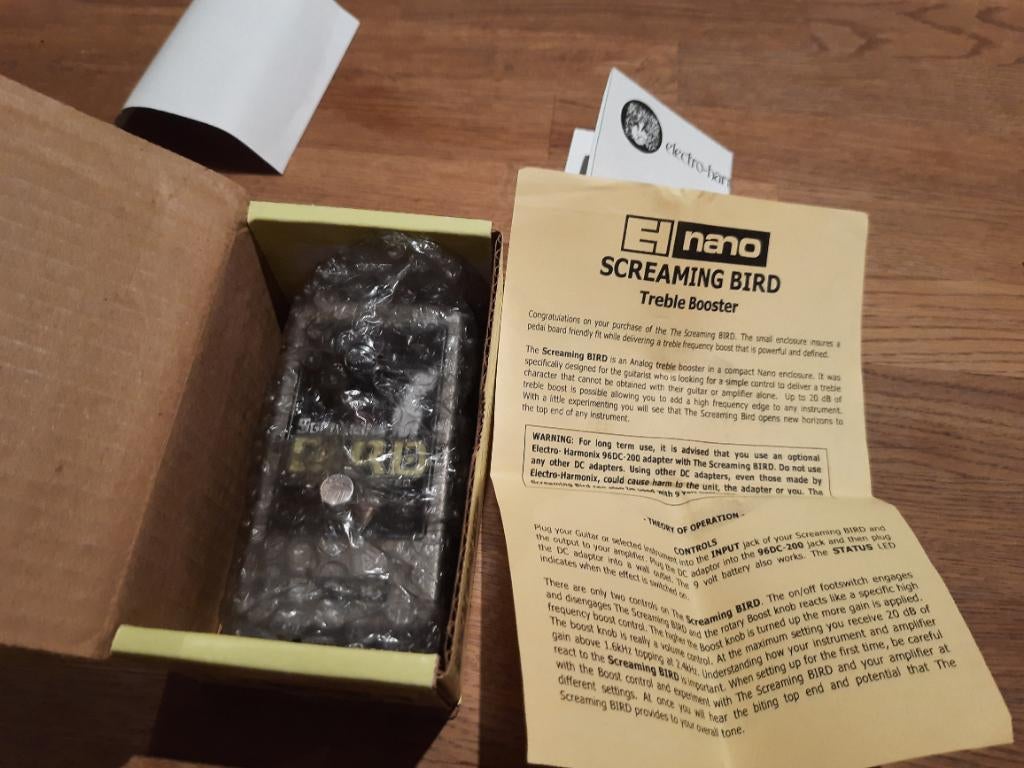 Electro Harmonix Screaming Bird rangemaster mod, Muziek en Instrumenten, Effecten, Ophalen of Verzenden, Zo goed als nieuw, Distortion, Overdrive of Fuzz