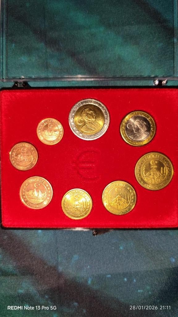 Pièces rares collection euros turc  2004