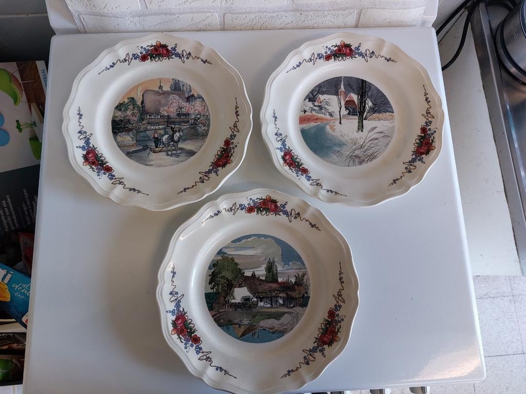 Lot de 3 assiettes alsaciennes, Enlèvement ou Envoi