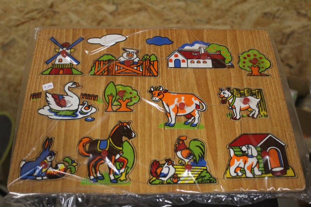houten inlegpuzzel, Kinderen en Baby's, Ophalen, Gebruikt, Van hout, Minder dan 10 stukjes