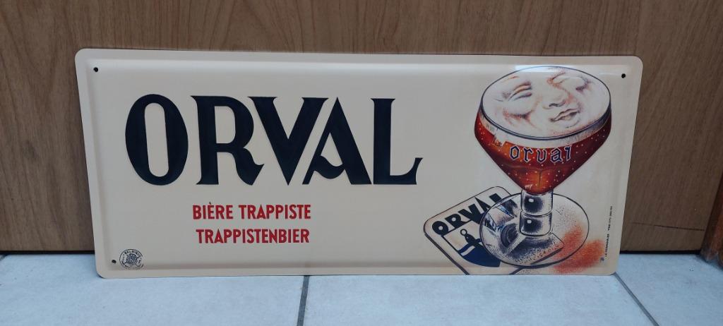 Reclamebord Orval trappist bier, Ophalen of Verzenden, Nieuw, Reclamebord, Plaat of Schild, Overige merken