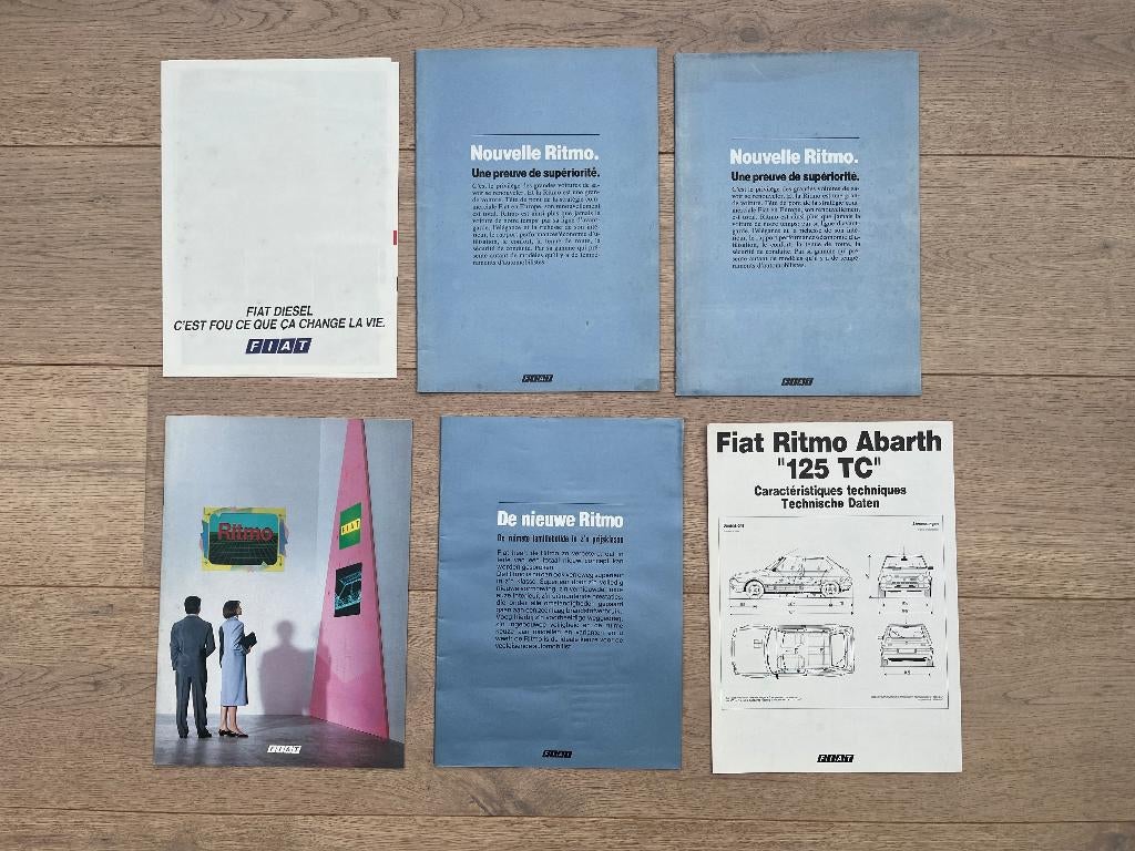 BROCHURES FIAT RITMO, Enlèvement ou Envoi