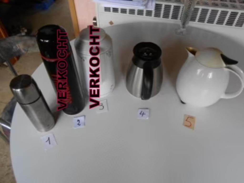 thermos inox of glas 300ml - 1L  Leifheit  met beker, Ophalen, Gebruikt, Glas