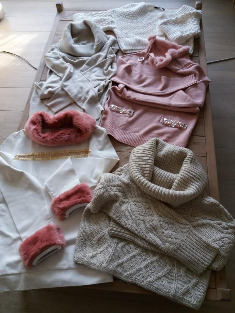 Dameskleding winter pakket 1x vest 1x jurk 3x trui, Enlèvement, Comme neuf, Taille 36 (S)