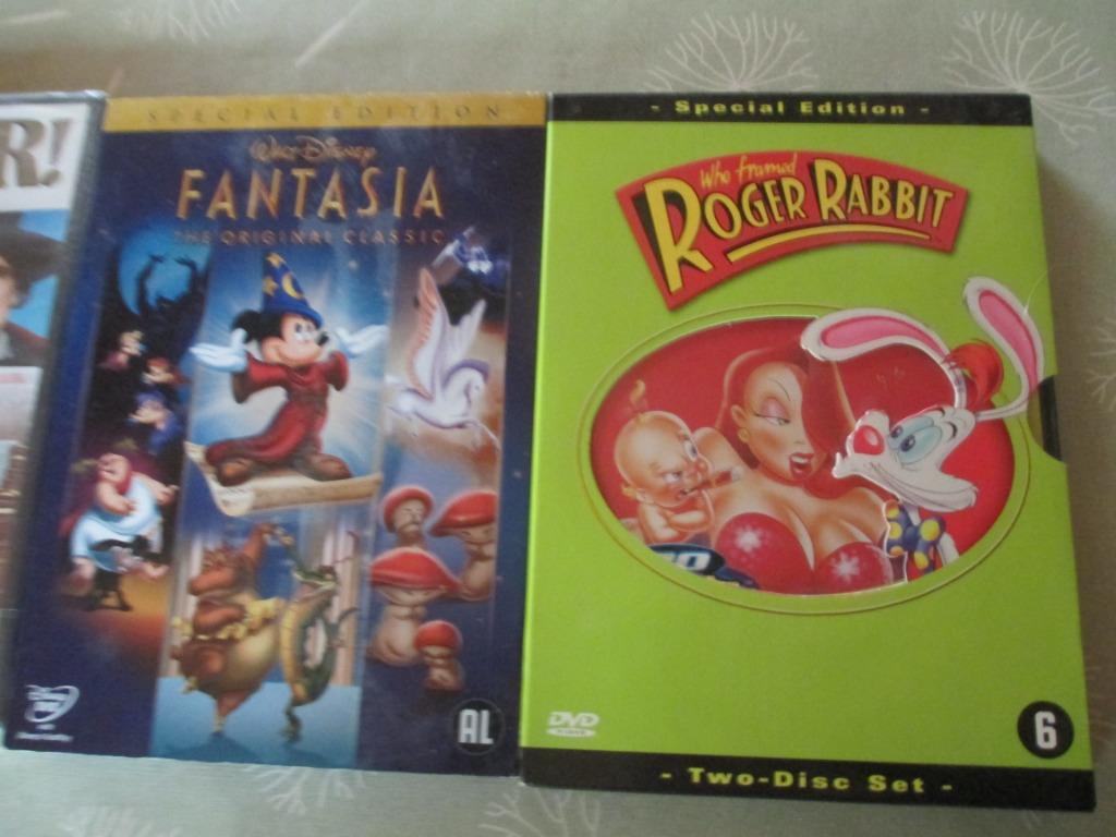 dvd W. disney Fantasia en roger rabit 10 euro stuks, Vanaf 6 jaar, Ophalen of Verzenden, Zo goed als nieuw, Actie en Avontuur