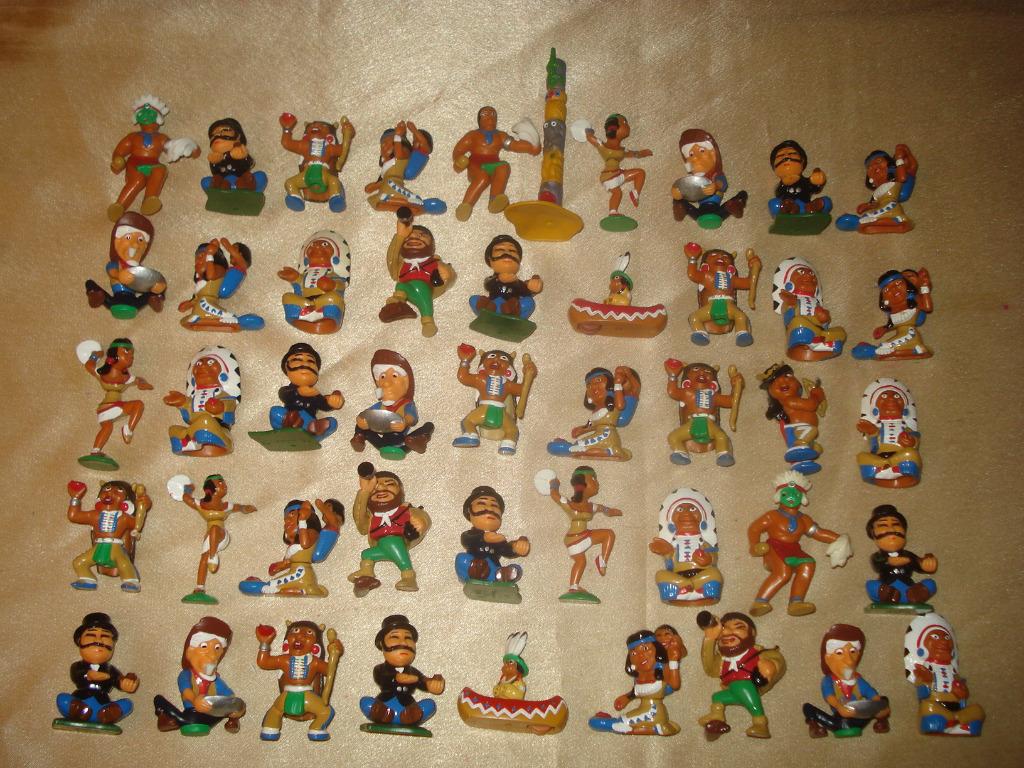KINDER Lot d'Anciennes Figurines Diverses Indiens Trappeurs, Collections, Enlèvement ou Envoi, Comme neuf, Figurines
