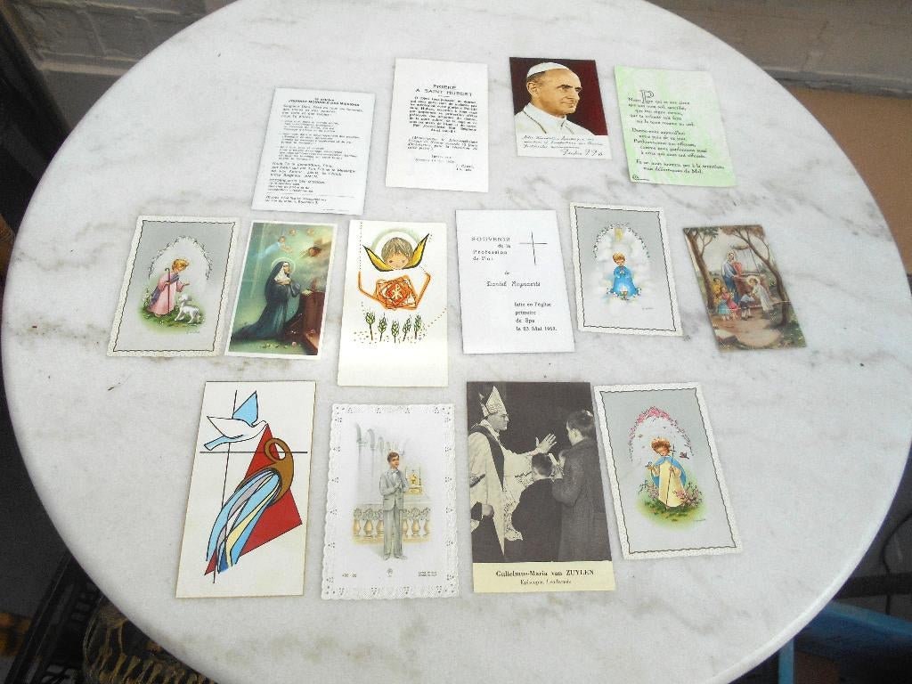 lot13 anciennes images religieuses / souvenirs de communions, Enlèvement ou Envoi, Image pieuse