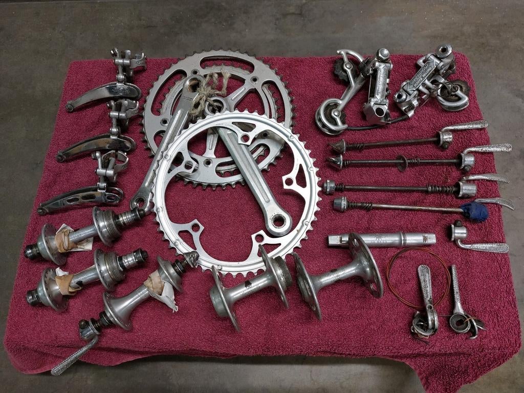 Lot retro Campagnolo onderdelen, Fietsen en Brommers, Ophalen