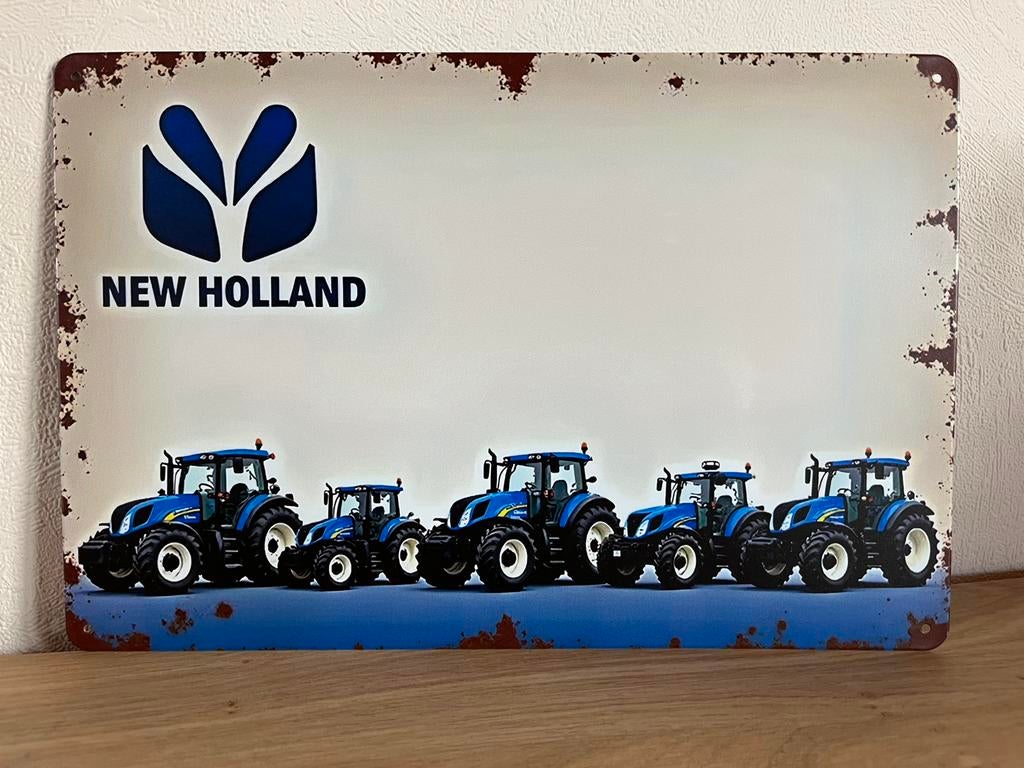 Plaque metallique new holland tracteur, Enlèvement ou Envoi, Neuf