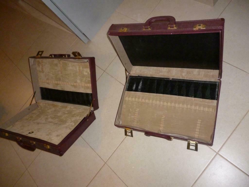 2 valises skay bordeaux étui à couverts très robuste coffres, Enlèvement ou Envoi, Utilisé