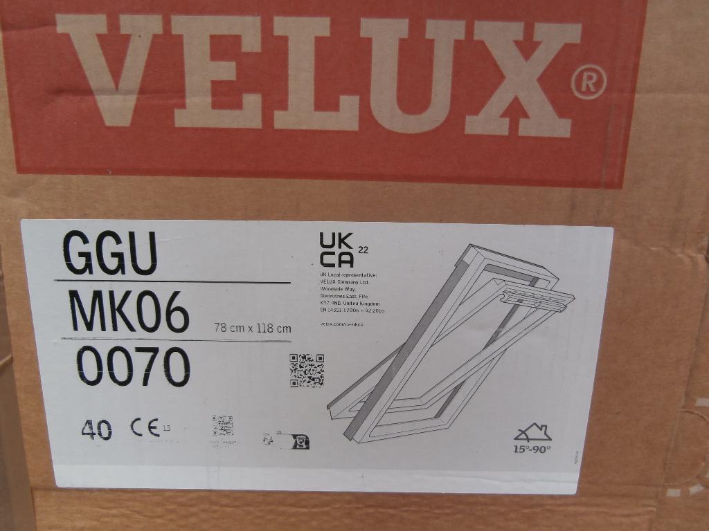 Velux raam GGU MK06 (wit pvc), Ophalen of Verzenden, Nieuw, Dakraam, Dubbelglas