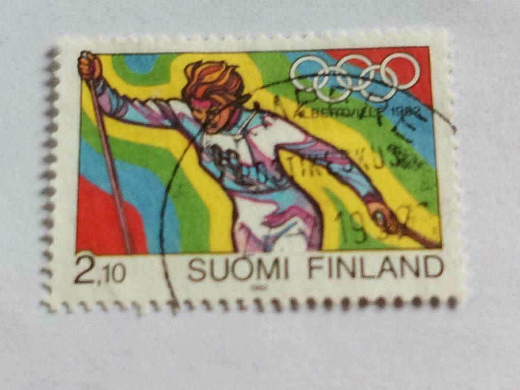 Finlande 1992 - Yv 1127 - Jeux Olympiques, Envoi, Finlande, Affranchi