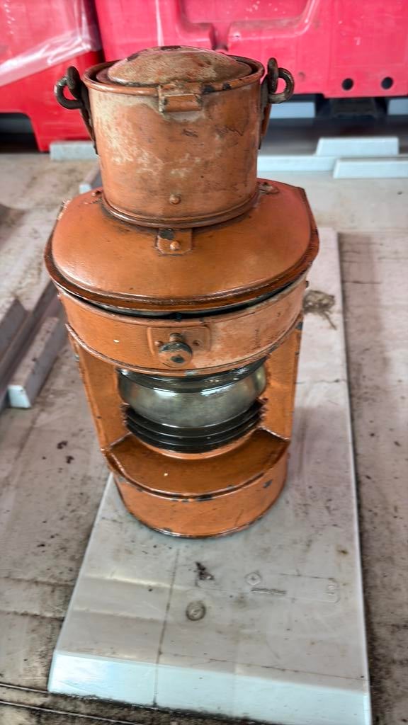 Oude scheepslamp, Verzamelen, Scheepvaart, Ophalen, Zo goed als nieuw