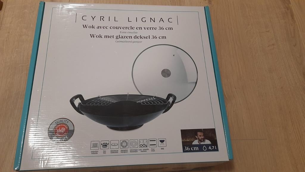 Wokpan van cyril lignac 36cm 
NIEUW, ongeopend, Ophalen, Nieuw
