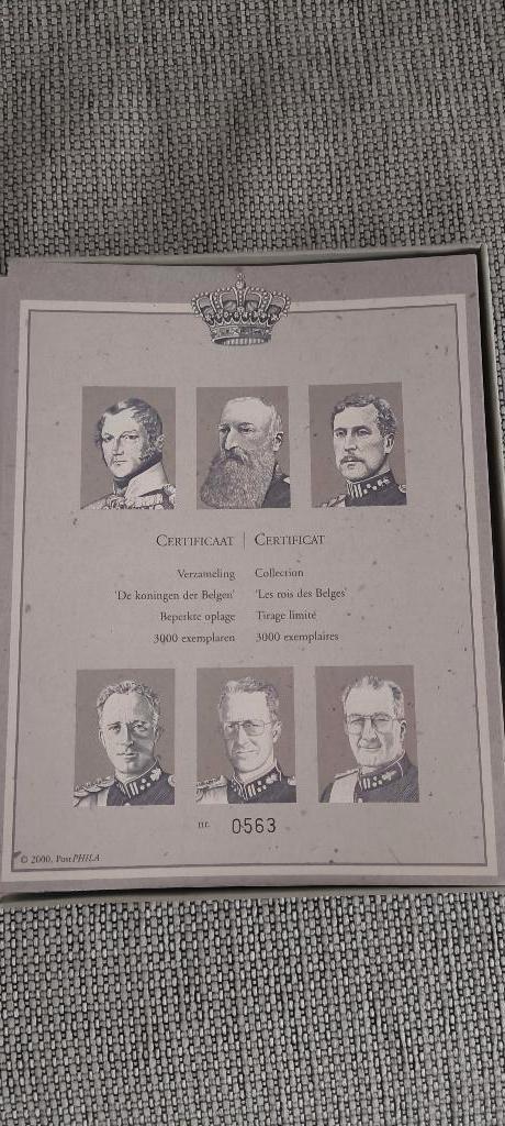 Postzegeldoos de Koningen der Belgen 1830-2000, Postzegels en Munten, Ophalen of Verzenden, Gestempeld