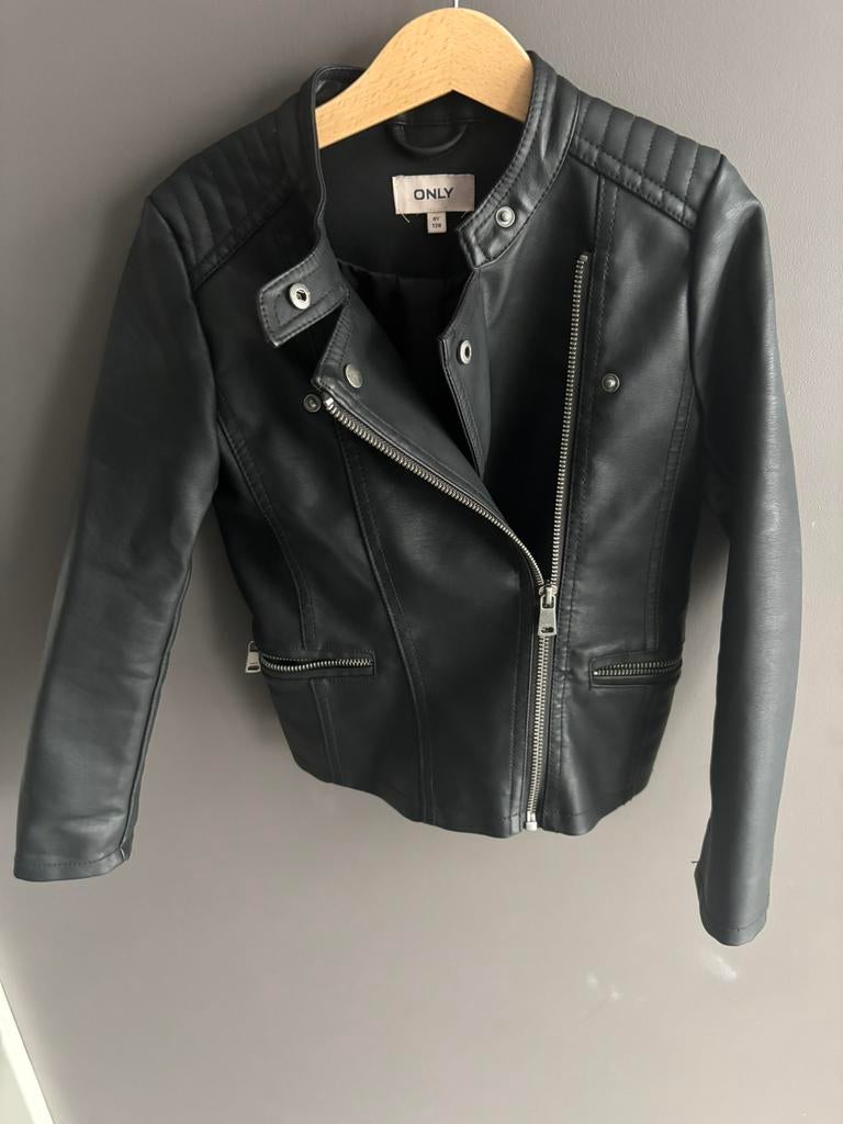 Veste en cuir Only 8ans, Enfants & Bébés, Enlèvement ou Envoi, Utilisé, Manteau