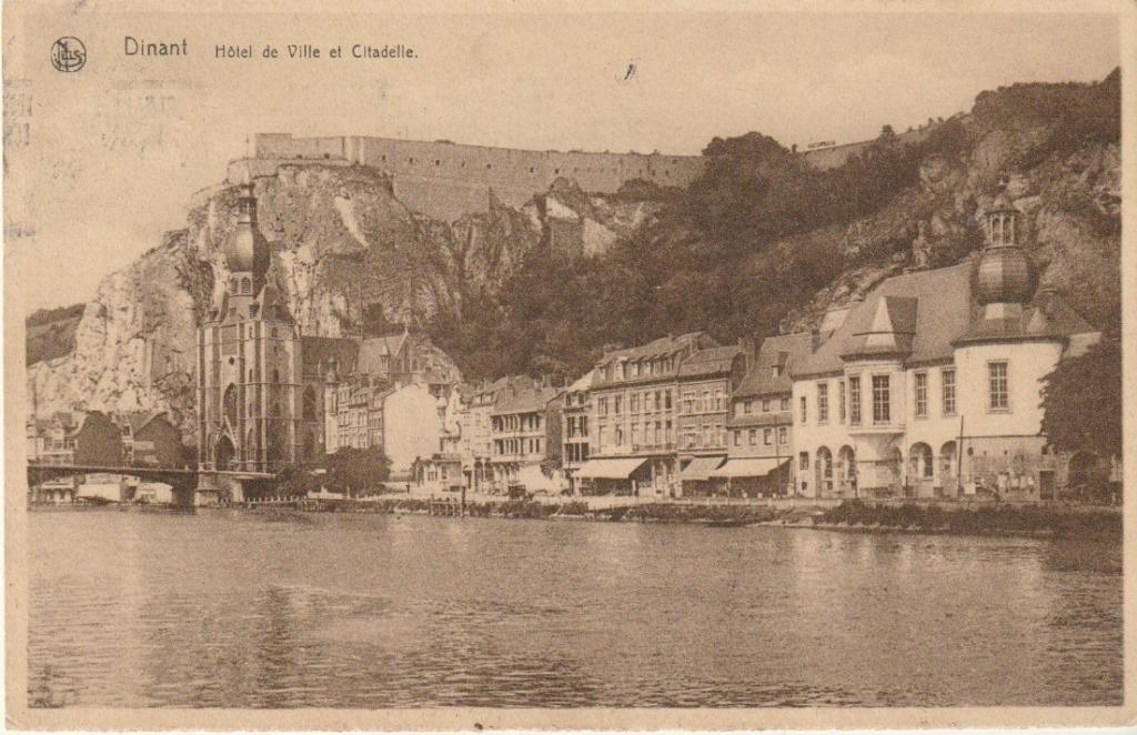 DINANT  HOTEL DE VILLE ET CITADELLE   CPA  1929, Enlèvement ou Envoi, 1920 à 1940, Affranchie, Namur