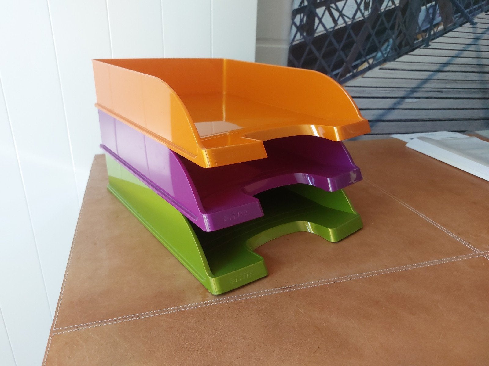 3 boîtes de rangement de bureau LEITZ : nouvelles, Enlèvement