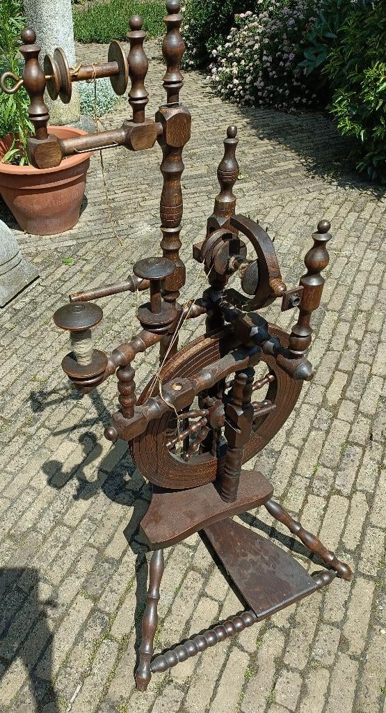 Modèle Skipper à rouet avec 3 moulinets+moulinet TRAVAILLANT, Enlèvement ou Envoi, Utilisé, Rouet