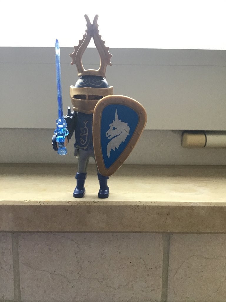 Easter special blue & gold knight., Ophalen of Verzenden, Figuren
